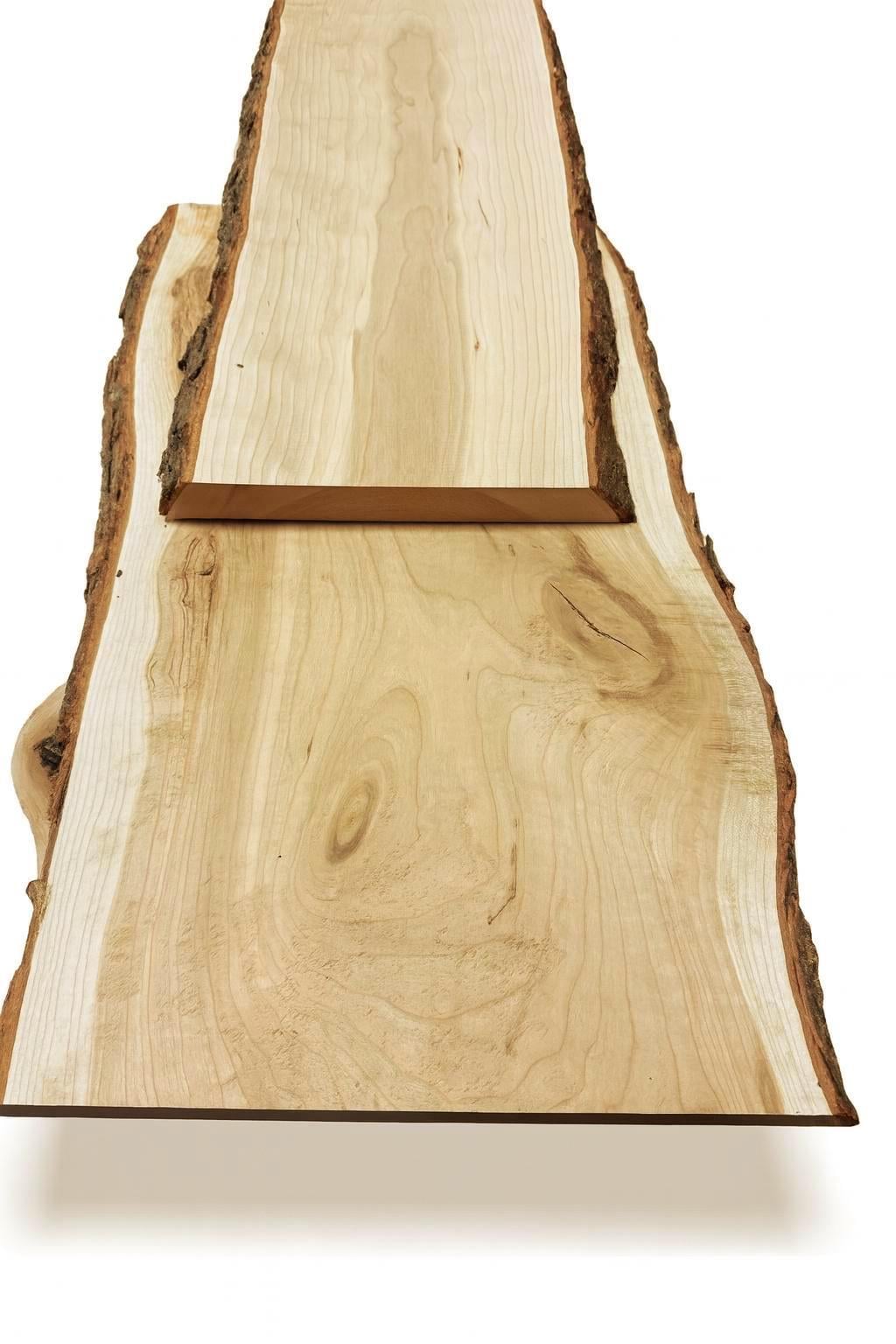1.25" Live Edge Cherry Slab: Kiln Dried Unfinished Wood for DIY Projects