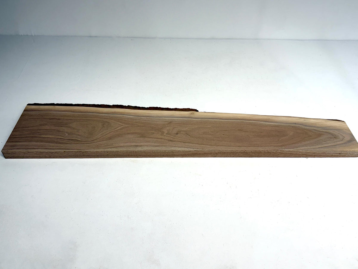 1" Black Walnut Slab: Thick, Single Live Edge, Kiln Dried