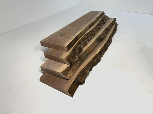 1" Black Walnut Live Edge Lumber – Single Edge, Kiln-Dried