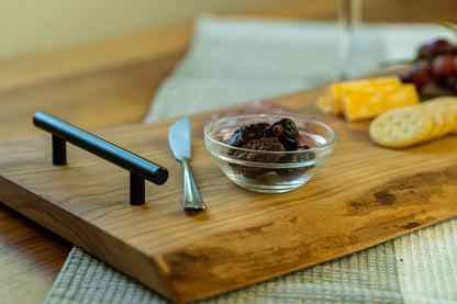Handmade Live Edge Cherry Charcuterie Board: Rustic Wood Kitchen Decor