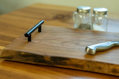 Handmade Live Edge Cherry Charcuterie Board: Rustic Wood Kitchen Decor