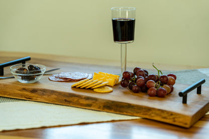 Handmade Live Edge Cherry Charcuterie Board: Rustic Wood Kitchen Decor