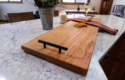 Handcrafted Cherry Wood Charcuterie Board: Solid Wood Kitchen Decor