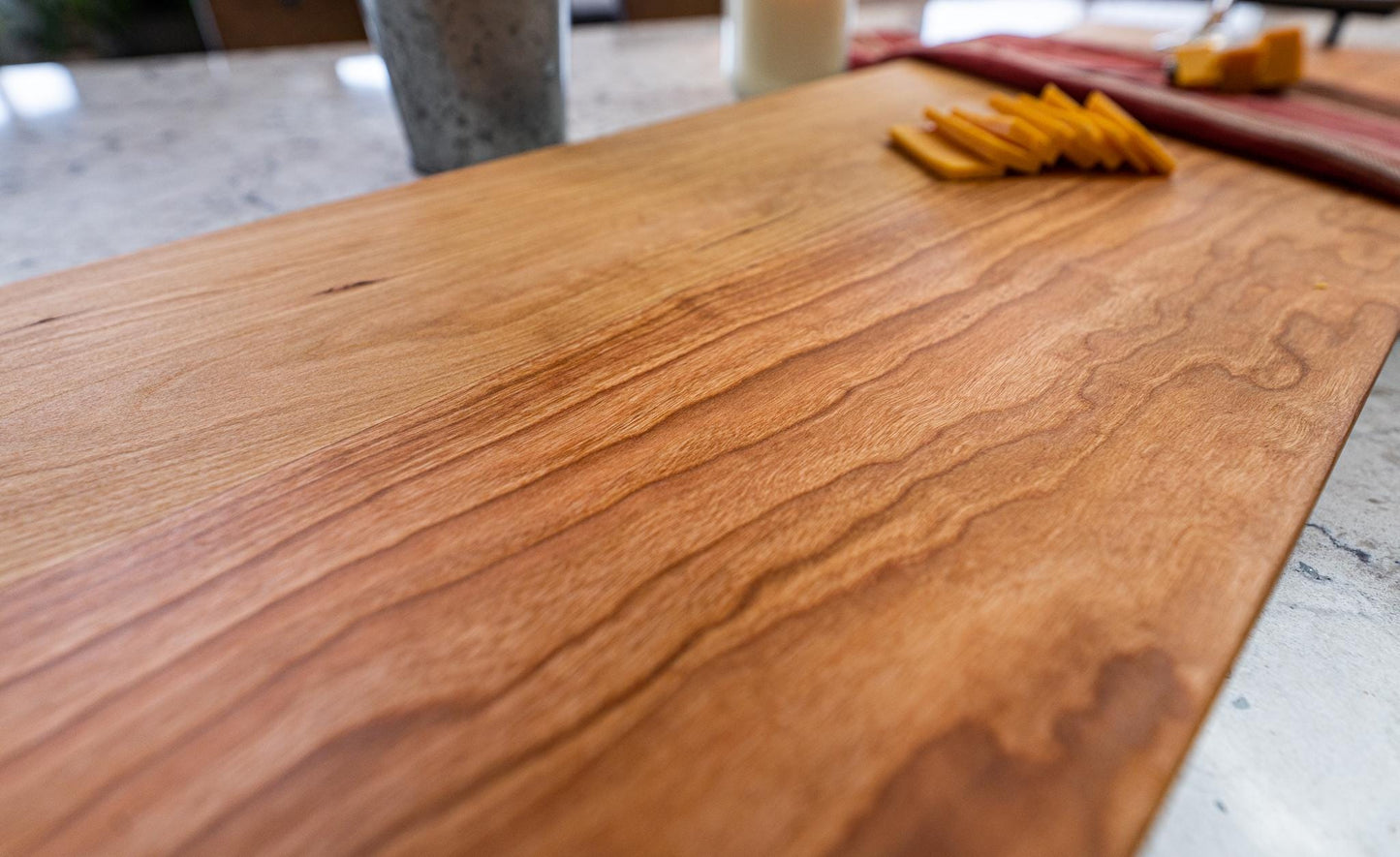 Handcrafted Cherry Wood Charcuterie Board: Solid Wood Kitchen Decor