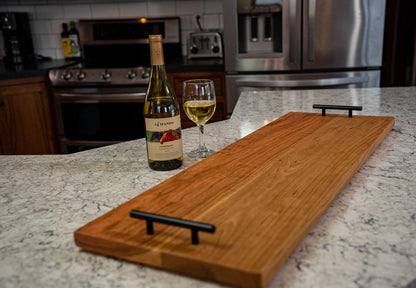 Handcrafted Cherry Wood Charcuterie Board: Solid Wood Kitchen Decor