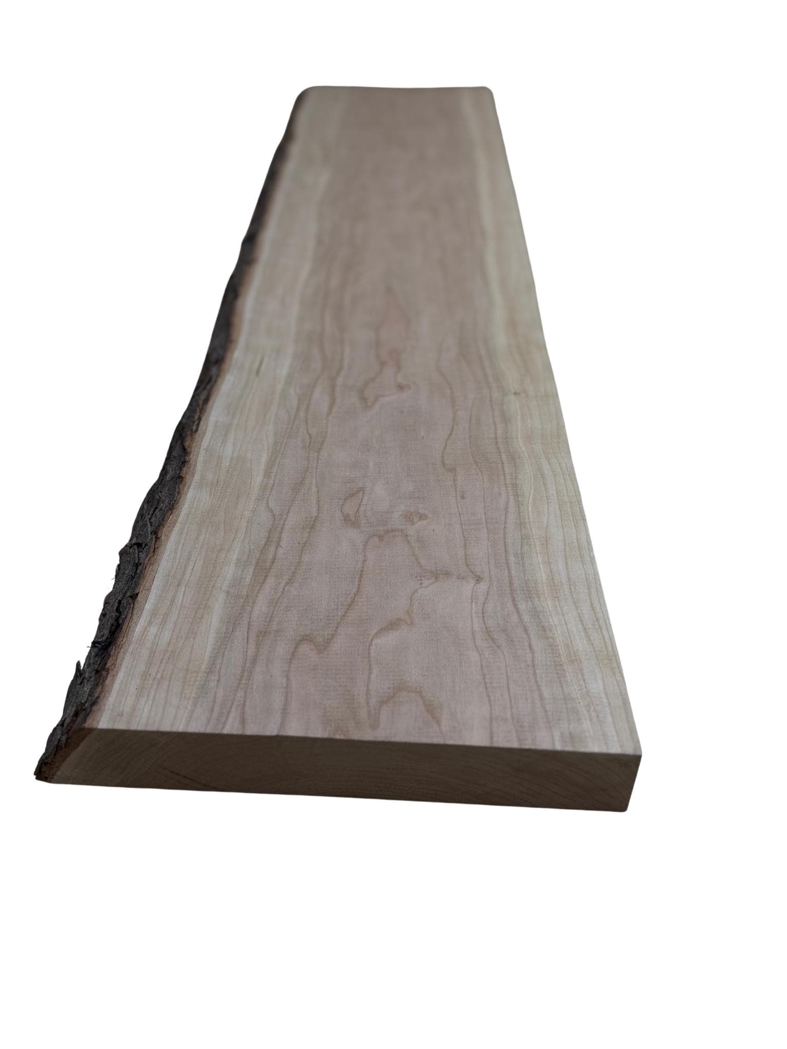 1.75" Live Edge Cherry Board (Single Edge) | 1LE Kiln-Dried Cherry | 12–54" Lengths | Rustic Shelves & Ledges