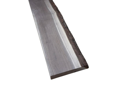 1.75" Live Edge Walnut Board (Single Edge) | 7/4 1LE Black Walnut | Kiln-Dried Slab for Shelves, Benches & DIY Projects