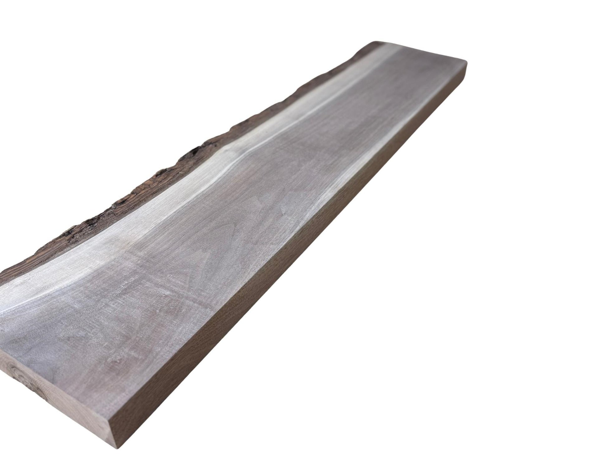 1.75" Live Edge Walnut Board (Single Edge) | 7/4 1LE Black Walnut | Kiln-Dried Slab for Shelves, Benches & DIY Projects