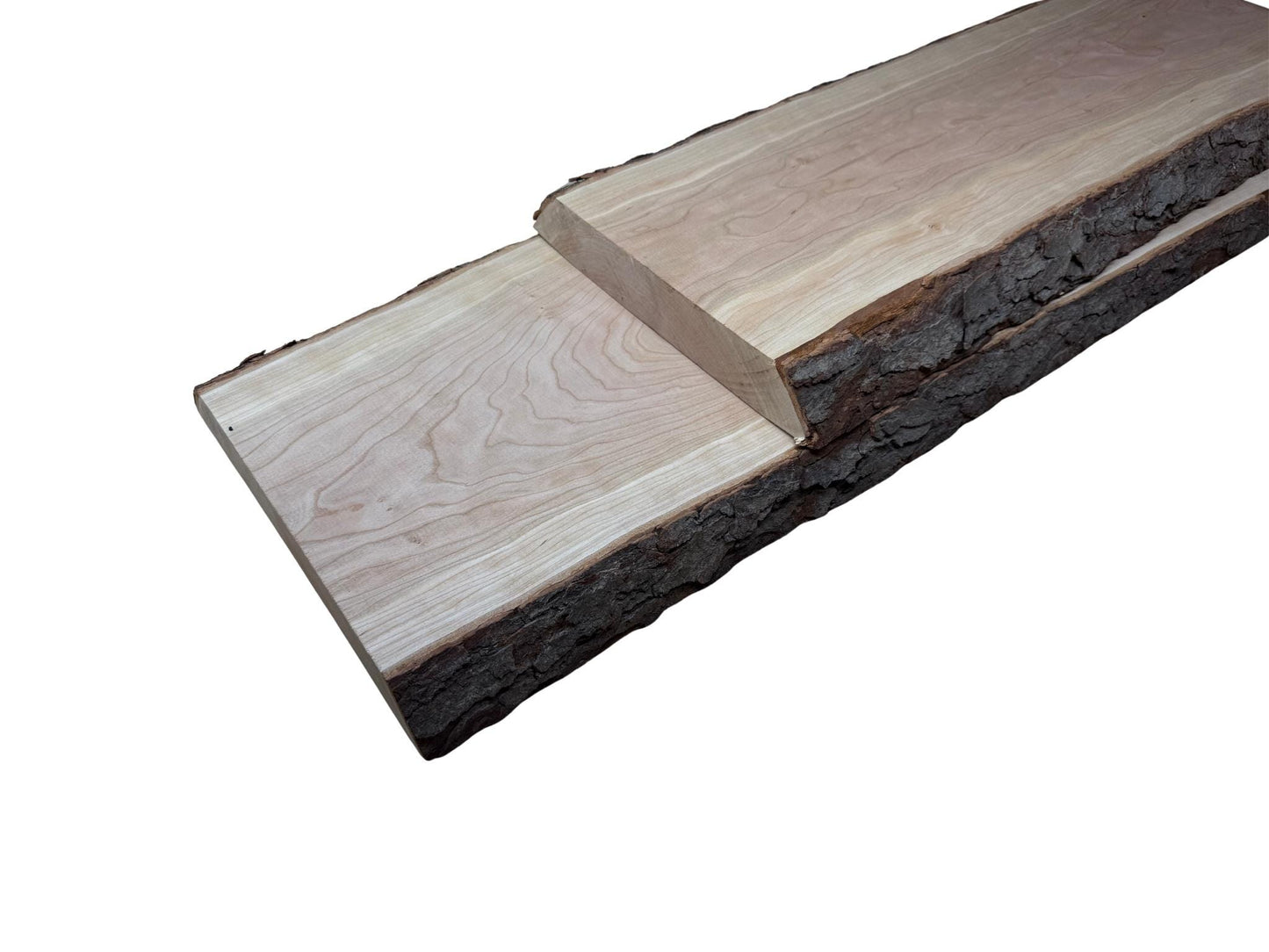 1.75" Live Edge Cherry Slab (Double Edge) | 2LE Kiln-Dried Cherry | 12–54" Lengths · 8–14" Wide | Shelves, Tables, Mantels