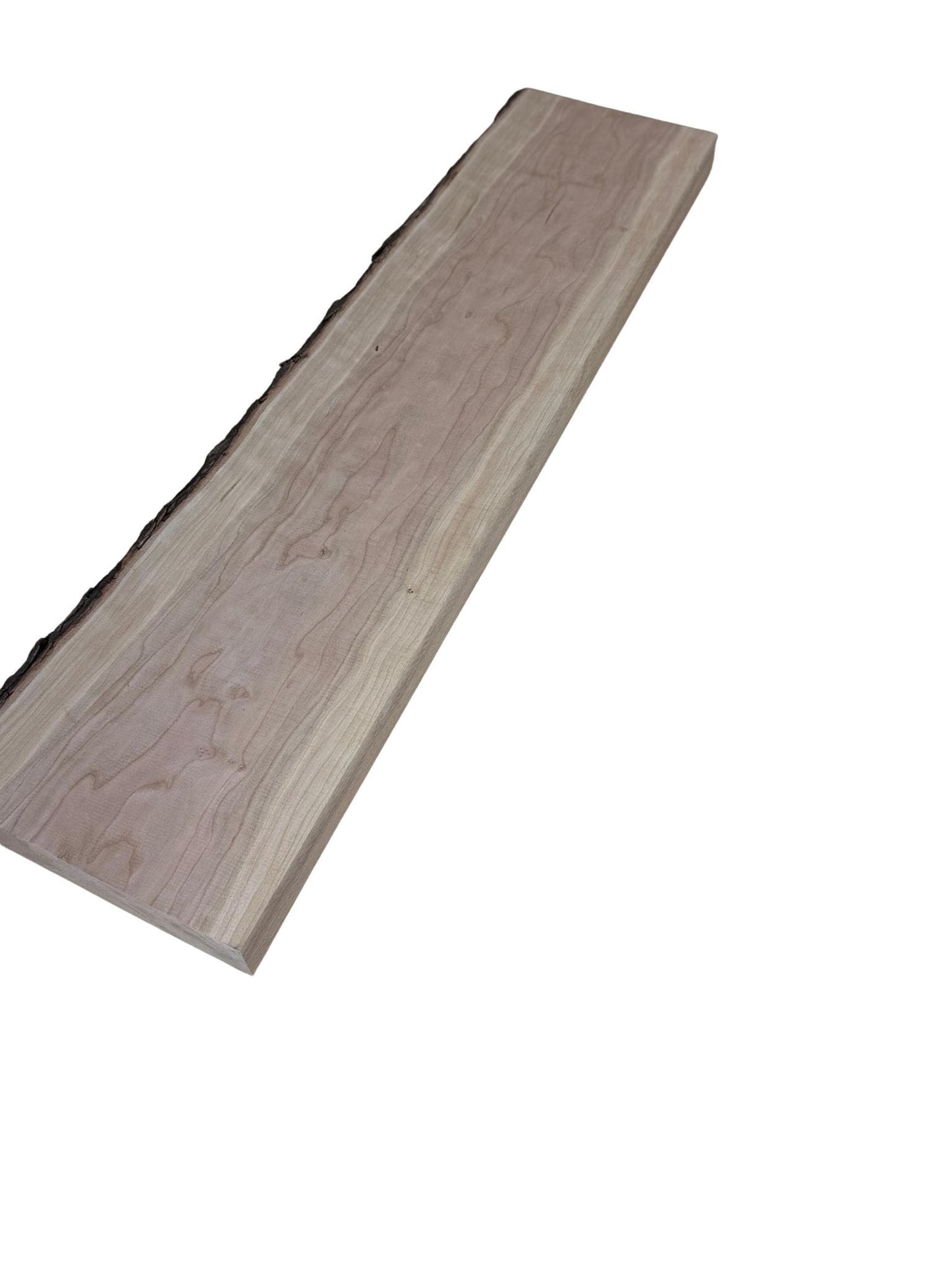 1.75" Live Edge Cherry Board (Single Edge) | 1LE Kiln-Dried Cherry | 12–54" Lengths | Rustic Shelves & Ledges