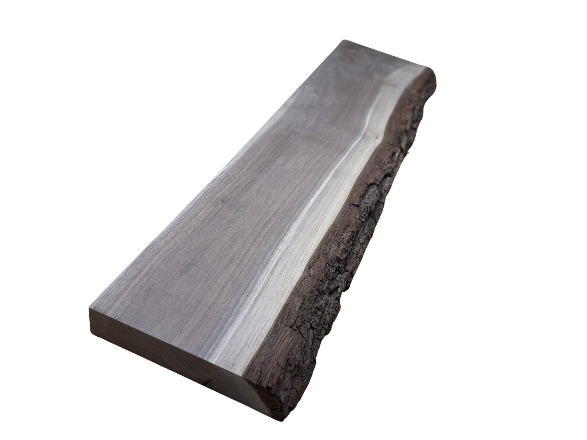 1.75" Live Edge Walnut Board (Single Edge) | 7/4 1LE Black Walnut | Kiln-Dried Slab for Shelves, Benches & DIY Projects