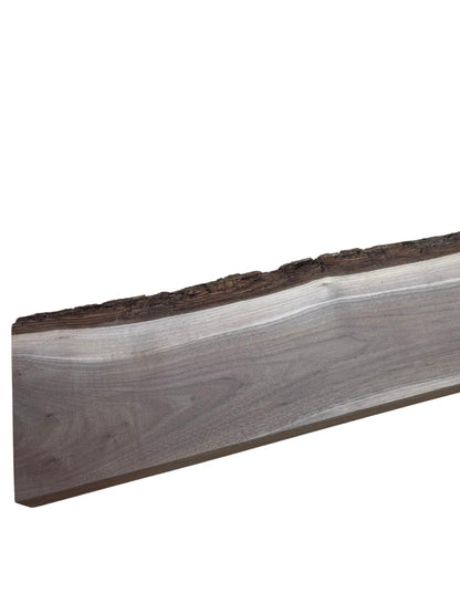 1.75" Live Edge Walnut Board (Single Edge) | 7/4 1LE Black Walnut | Kiln-Dried Slab for Shelves, Benches & DIY Projects