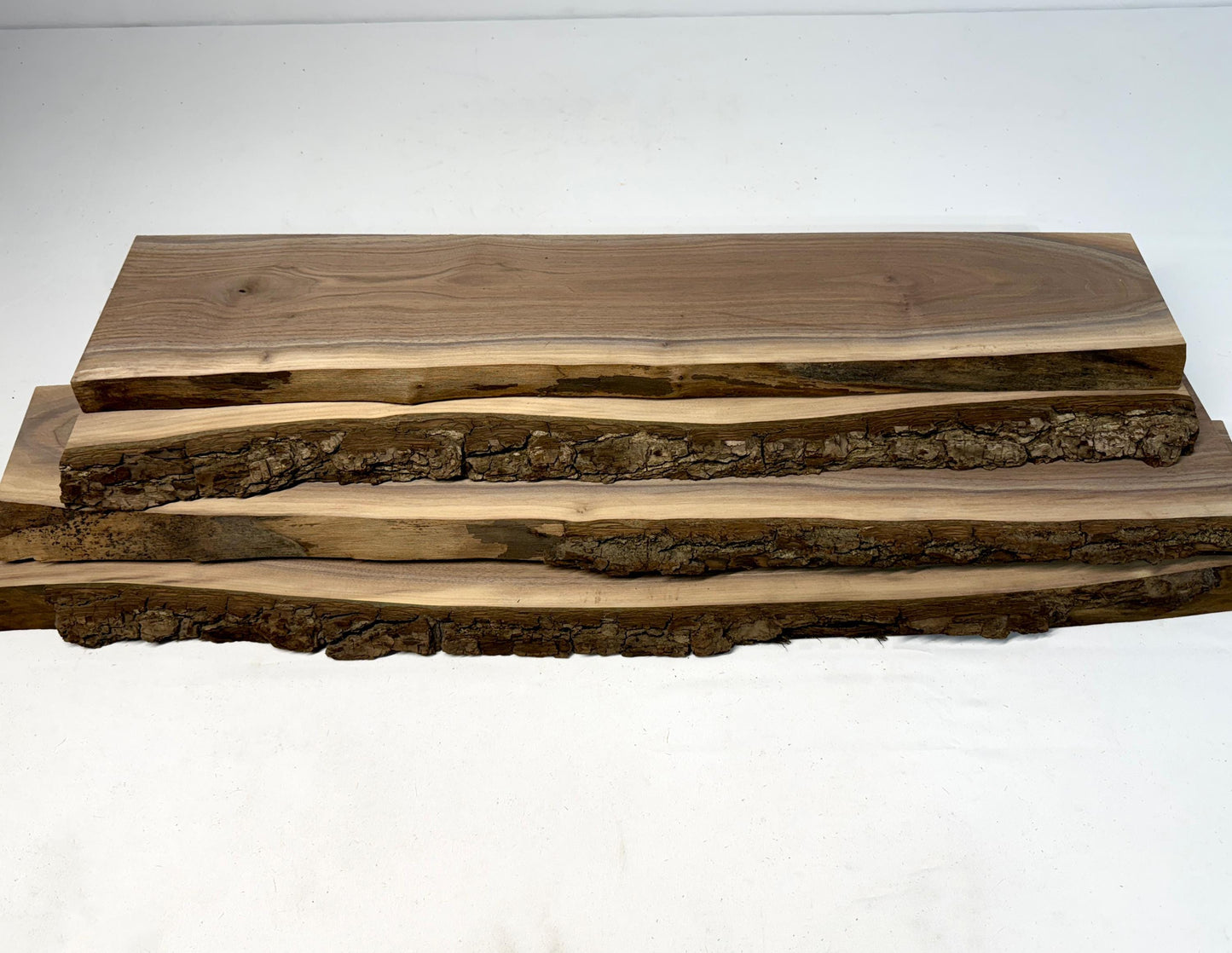 1" Black Walnut Slab: Thick, Single Live Edge, Kiln Dried