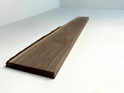 1" Black Walnut Slab: Thick, Single Live Edge, Kiln Dried