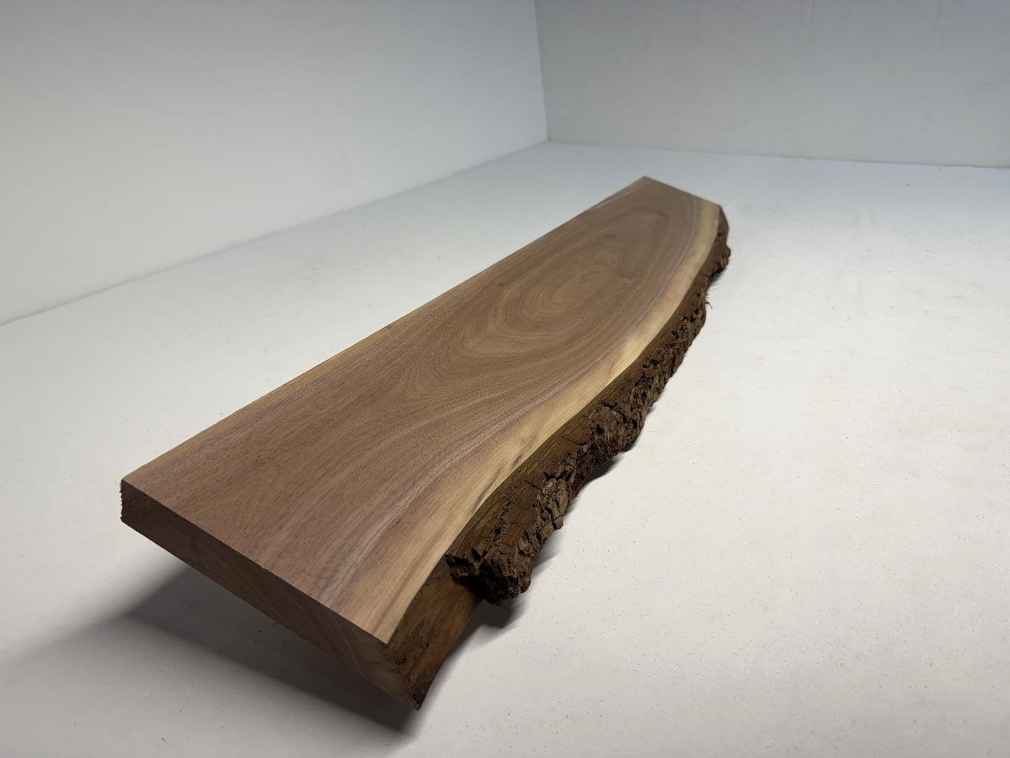 1" Black Walnut Slab: Thick, Single Live Edge, Kiln Dried