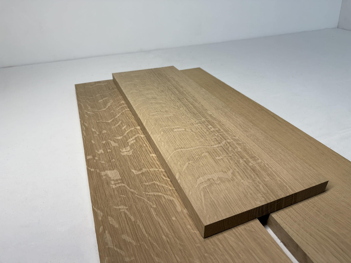 Quarter Sawn White Oak Boards | Dimensional Lumber 3–7" x 12–42" | S2S R2E | Planed to 15/16" | Kiln-Dried, Straight Grain