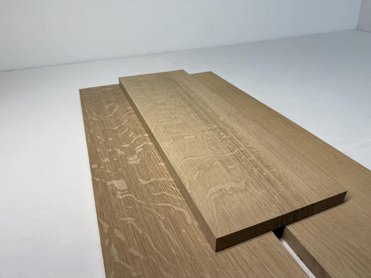 Quarter Sawn White Oak Boards | Dimensional Lumber 3–7" x 12–42" | S2S R2E | Planed to 15/16" | Kiln-Dried, Straight Grain