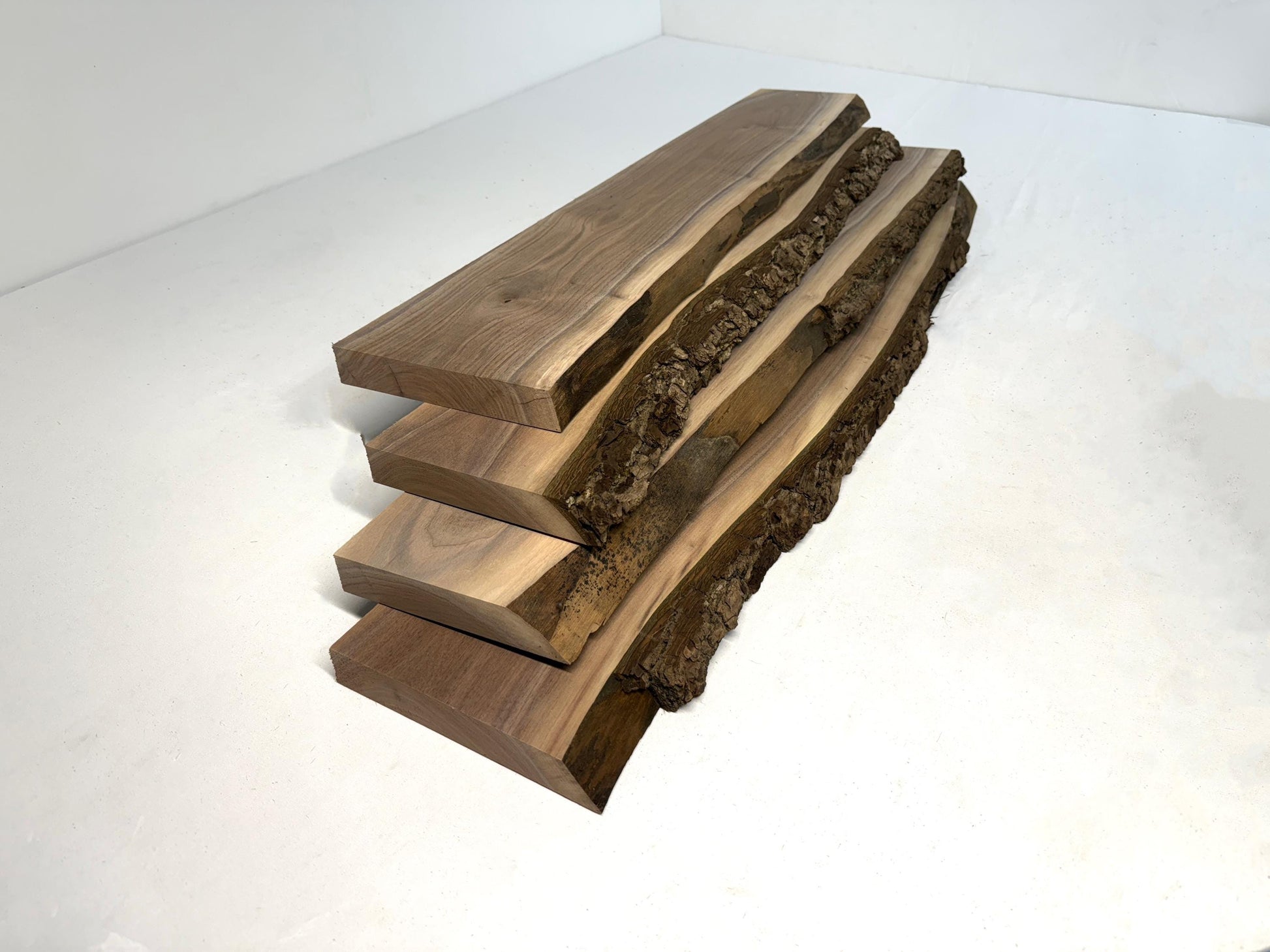 1" Black Walnut Slab: Thick, Single Live Edge, Kiln Dried