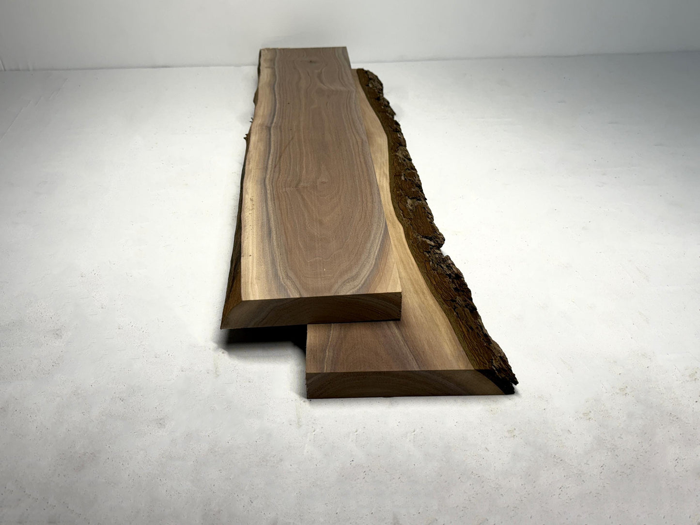 1" Black Walnut Slab: Thick, Single Live Edge, Kiln Dried