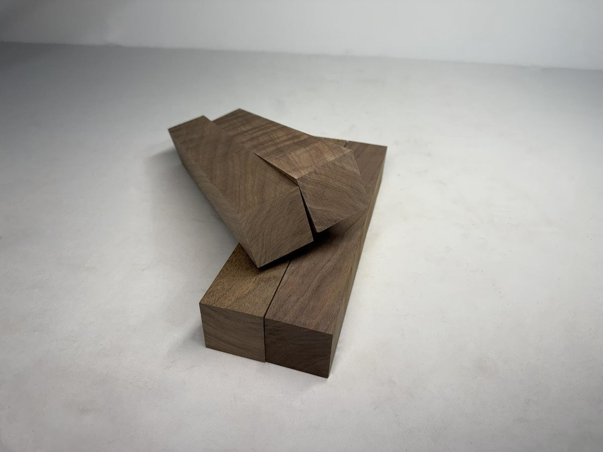 Black Walnut Turning Blanks, 2 x 2 Inch Wood Turning Squares, 4 Pack