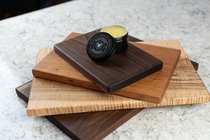 One-Piece Solid Wood Cutting Board: Organic, Hand-Crafted Natural Boards, Non-Toxic, No-Glue Walnut, Maple, Cherry