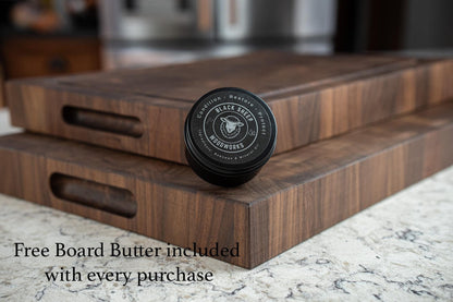 Handcrafted Walnut End Grain Cutting Board, Thick Walnut Butcher Block, Made In USA
