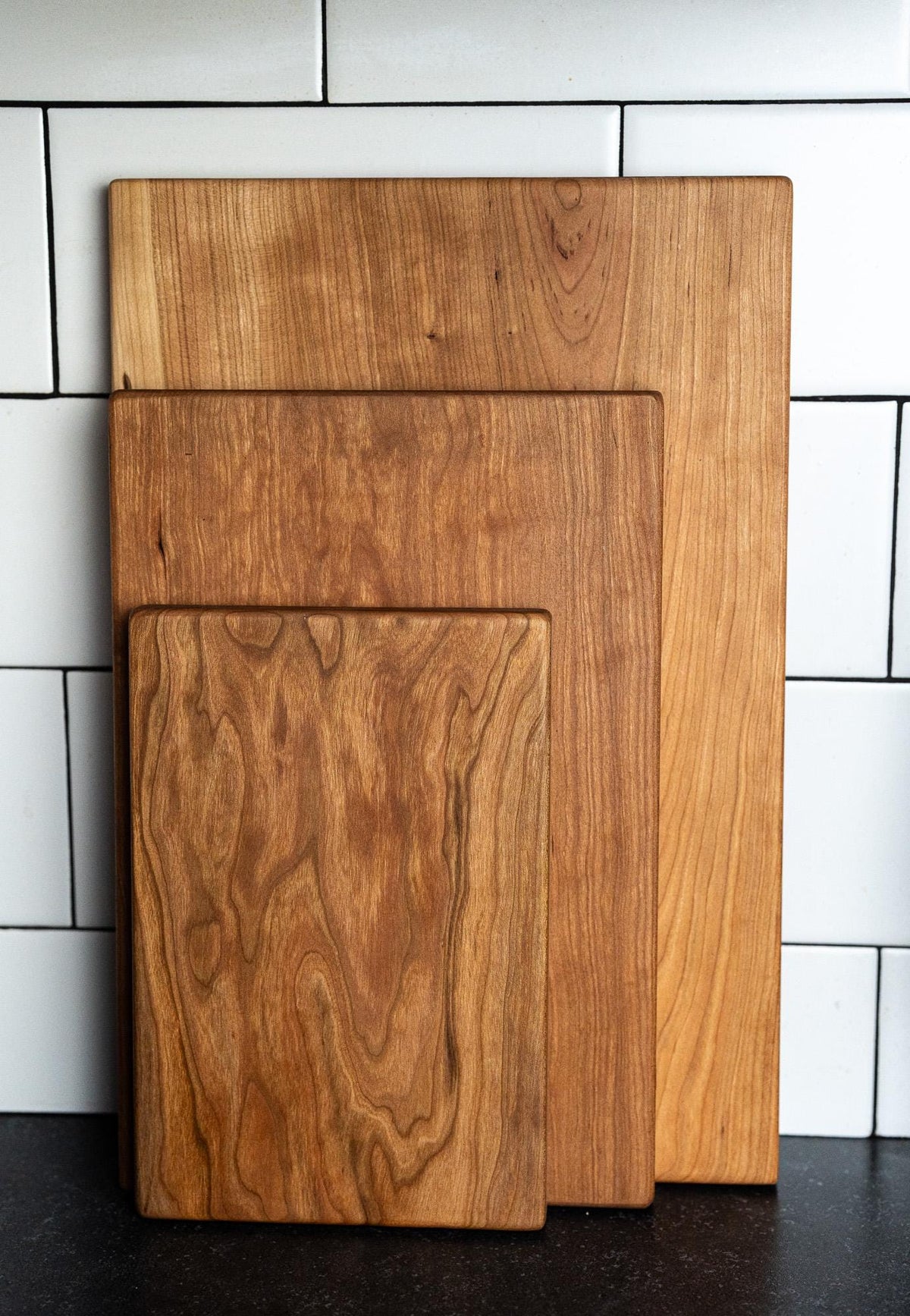 One-Piece Solid Wood Cutting Board: Organic, Hand-Crafted Natural Boards, Non-Toxic, No-Glue Walnut, Maple, Cherry