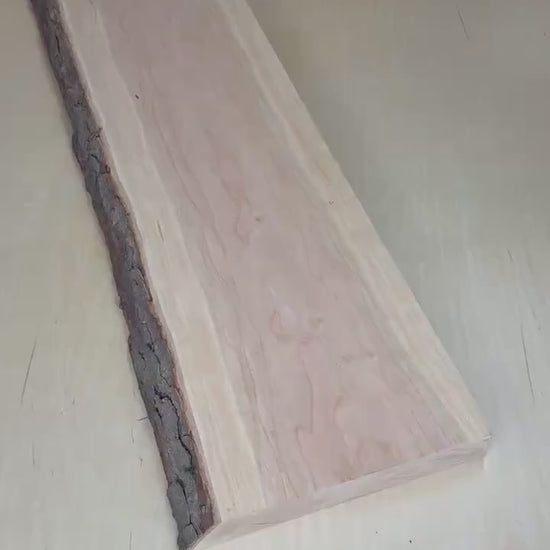 1.75" Kiln-Dried Cherry Live Edge Board: Rustic Shelves & Ledges