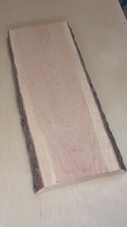 1.75" Live Edge Cherry Slab (Double Edge) | 2LE Kiln-Dried Cherry | 12–54" Lengths · 8–14" Wide | Shelves, Tables, Mantels