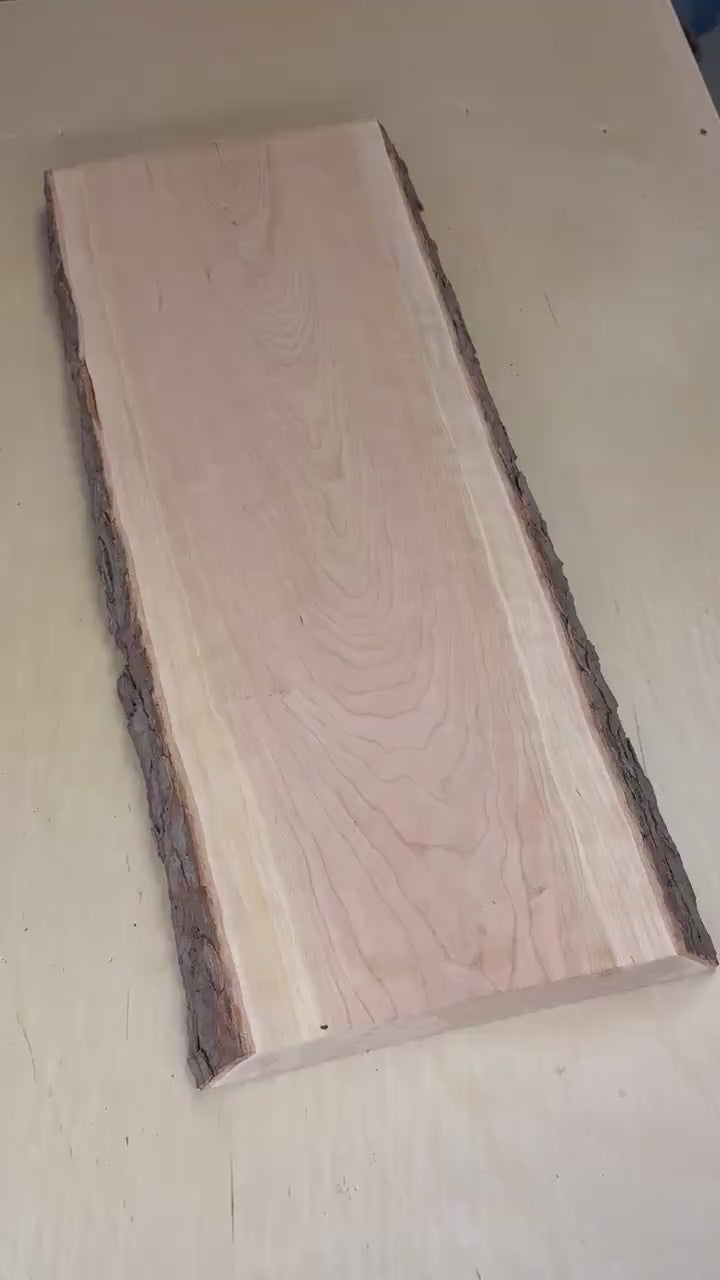 1.75" Live Edge Cherry Slab (Double Edge) | 2LE Kiln-Dried Cherry | 12–54" Lengths · 8–14" Wide | Shelves, Tables, Mantels