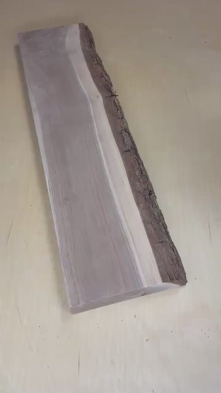 1.75" Live Edge Walnut Board (Single Edge) | 7/4 1LE Black Walnut | Kiln-Dried Slab for Shelves, Benches & DIY Projects